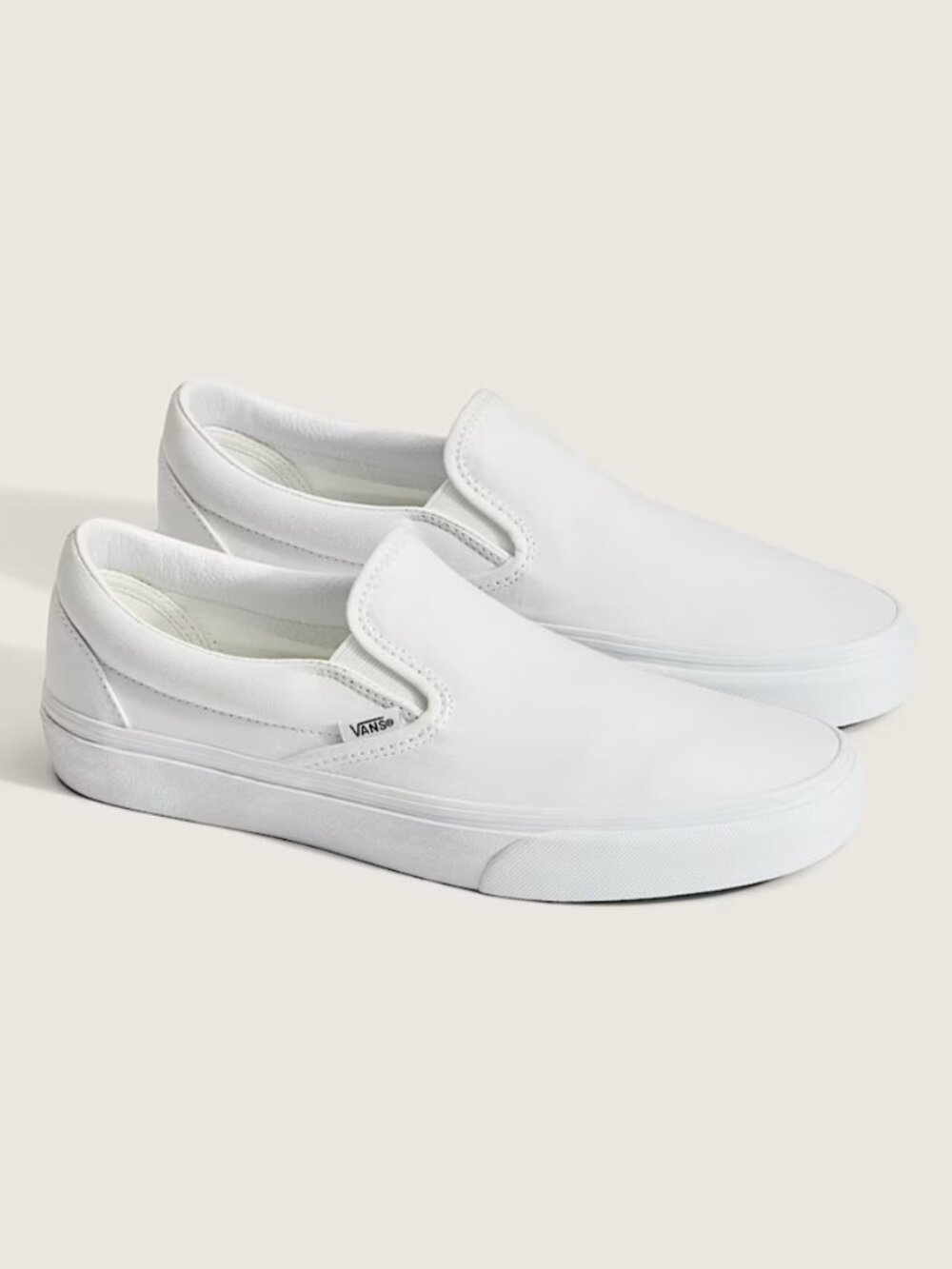 Men's Classic Vans Slip On Shoes – White – Size 10.5